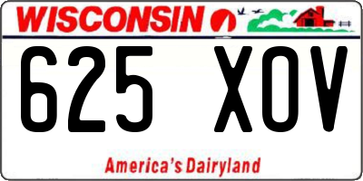 WI license plate 625XOV