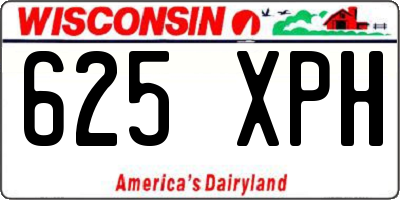 WI license plate 625XPH