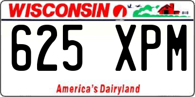 WI license plate 625XPM