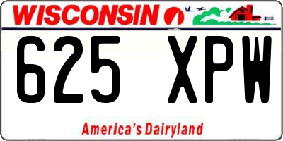 WI license plate 625XPW