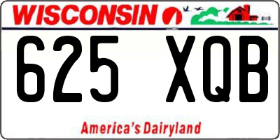 WI license plate 625XQB