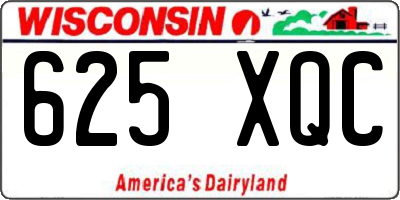WI license plate 625XQC