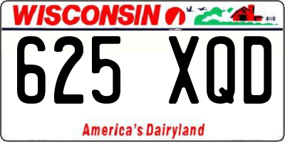 WI license plate 625XQD