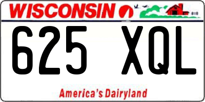 WI license plate 625XQL