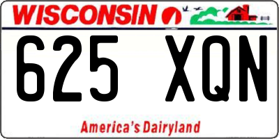 WI license plate 625XQN