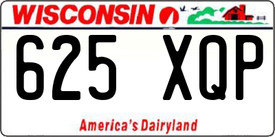 WI license plate 625XQP