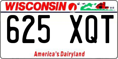 WI license plate 625XQT