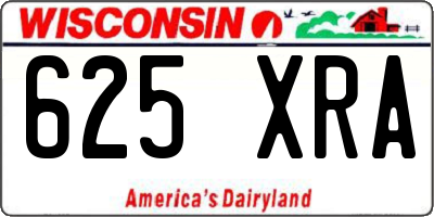 WI license plate 625XRA