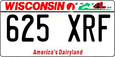 WI license plate 625XRF