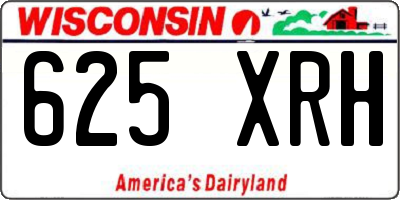 WI license plate 625XRH