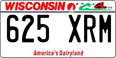 WI license plate 625XRM