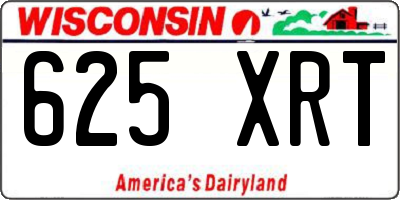 WI license plate 625XRT