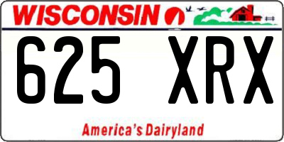 WI license plate 625XRX