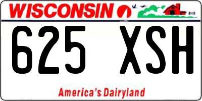 WI license plate 625XSH