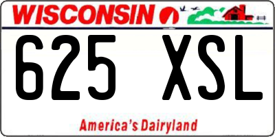 WI license plate 625XSL