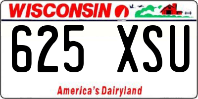 WI license plate 625XSU