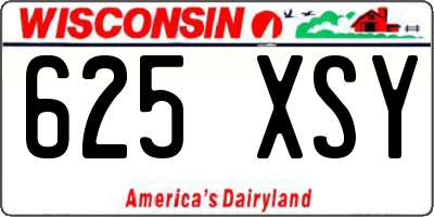 WI license plate 625XSY