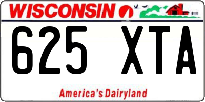 WI license plate 625XTA