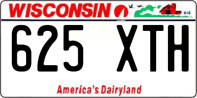 WI license plate 625XTH