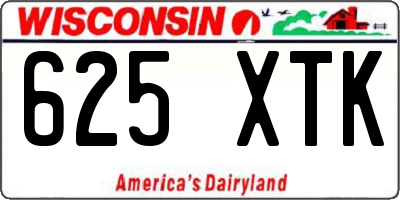 WI license plate 625XTK