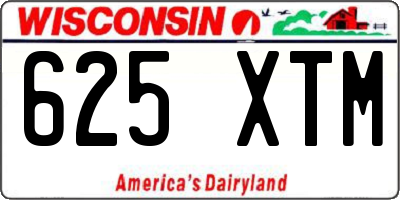 WI license plate 625XTM