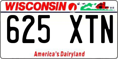 WI license plate 625XTN
