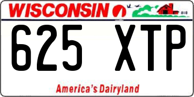WI license plate 625XTP