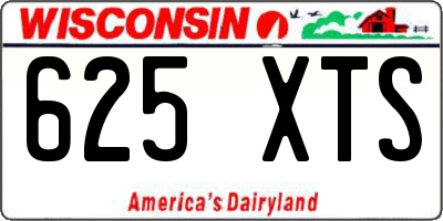 WI license plate 625XTS