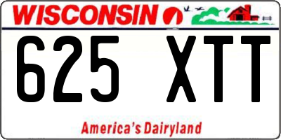 WI license plate 625XTT