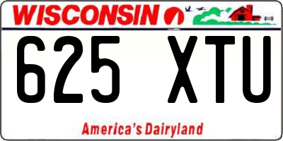 WI license plate 625XTU