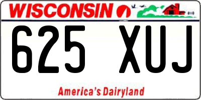 WI license plate 625XUJ