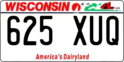WI license plate 625XUQ