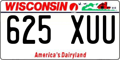 WI license plate 625XUU