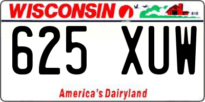 WI license plate 625XUW