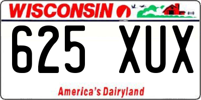 WI license plate 625XUX