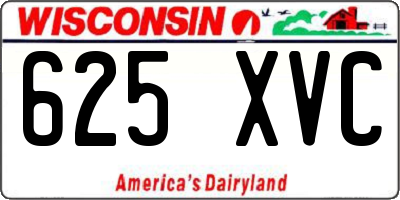 WI license plate 625XVC