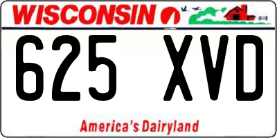 WI license plate 625XVD