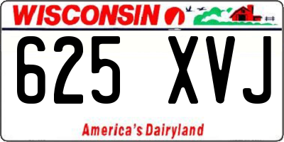 WI license plate 625XVJ
