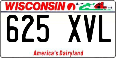WI license plate 625XVL
