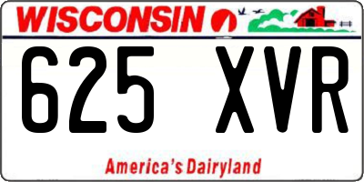 WI license plate 625XVR