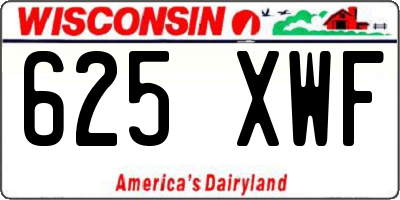 WI license plate 625XWF