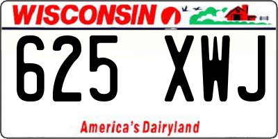 WI license plate 625XWJ