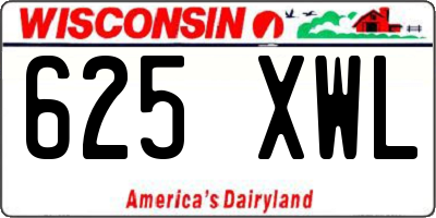 WI license plate 625XWL