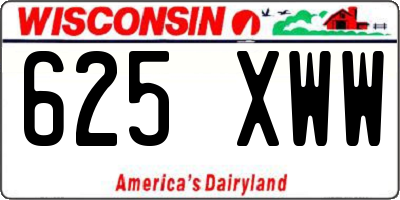 WI license plate 625XWW