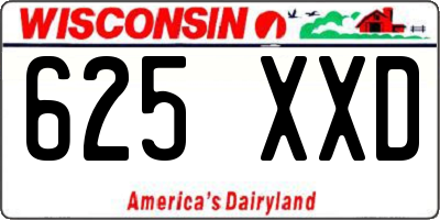 WI license plate 625XXD