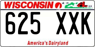 WI license plate 625XXK