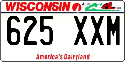 WI license plate 625XXM