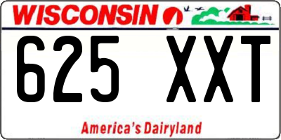 WI license plate 625XXT