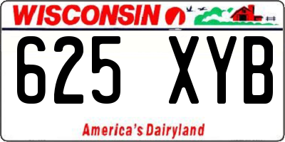 WI license plate 625XYB