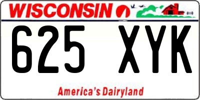 WI license plate 625XYK